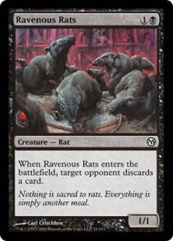 画像1: 貪欲なるネズミ/Ravenous Rats (Duels of the Planeswalkers)