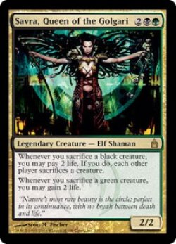 画像1: ゴルガリの女王、サヴラ/Savra, Queen of the Golgari (RAV)