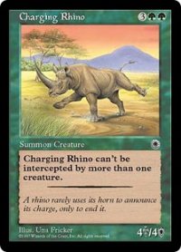 突進するサイ/Charging Rhino (POR)