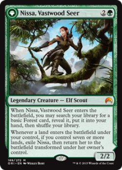 画像1: 巨森の予見者、ニッサ/Nissa, Vastwood Seer (ORI) (Prerelease Card)