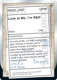 Look at Me, I'm R&D (UND)