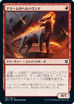 画像1: アクームのヘルハウンド/Akoum Hellhound (ZNR)《Foil》