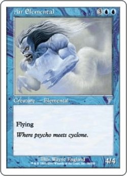 画像1: 大気の精霊/Air Elemental (7ED)《Foil》