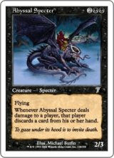 深淵の死霊/Abyssal Specter (7ED)《Foil》