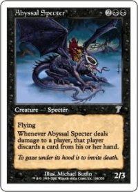 深淵の死霊/Abyssal Specter (7ED)《Foil》