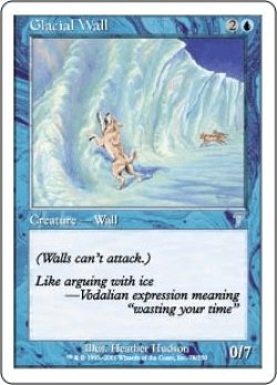 画像1: 氷河の壁/Glacial Wall (7ED)《Foil》