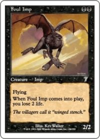 悪臭のインプ/Foul Imp (7ED)《Foil》
