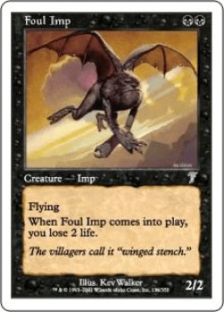 画像1: 悪臭のインプ/Foul Imp (7ED)《Foil》