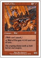 炎の壁/Wall of Fire (7ED)《Foil》