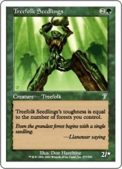 画像1: ツリーフォークの若木/Treefolk Seedlings (7ED)《Foil》