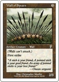 槍の壁/Wall of Spears (7ED)《Foil》