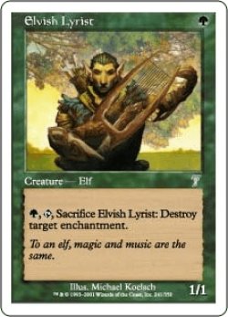 画像1: エルフの抒情詩人/Elvish Lyrist (7ED)《Foil》