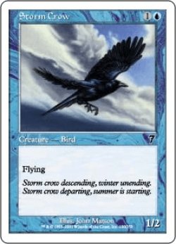 画像1: 嵐雲のカラス/Storm Crow (7ED)《Foil》