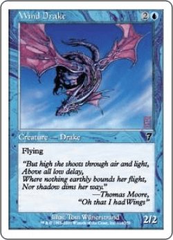 画像1: 風のドレイク/Wind Drake (7ED)《Foil》
