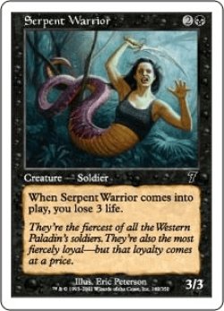 画像1: 蛇人間の戦士/Serpent Warrior (7ED)《Foil》