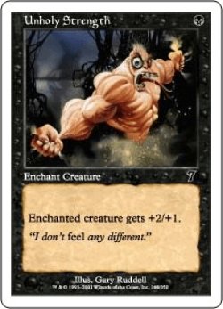 画像1: 邪悪なる力/Unholy Strength (7ED)《Foil》