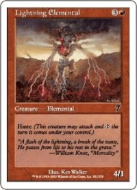稲妻の精霊/Lightning Elemental (7ED)《Foil》