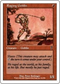 怒り狂うゴブリン/Raging Goblin (7ED)《Foil》