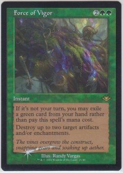 画像1: 活性の力/Force of Vigor 【NM〜EX-】 B (MH2)【旧枠加工版・MH1】《Foil》【☆高額トレジャー☆】