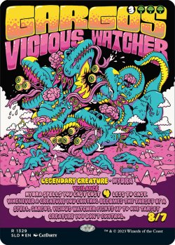 画像1: 凶暴な見張り、ガーゴス/Gargos, Vicious Watcher 【No.1329】 (SLD)《Foil》