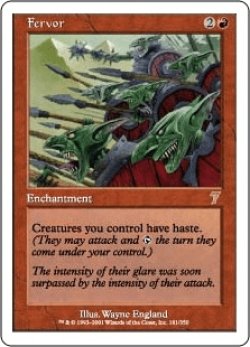 画像1: 熱情/Fervor 【英語・NM〜EX-】 (7ED)《Foil》【カウントダウン】