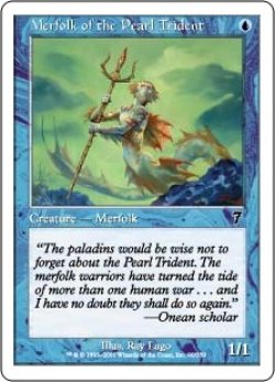 画像1: 真珠三叉矛の人魚/Merfolk of the Pearl Trident (7ED)《Foil》