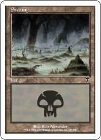沼/Swamp 【Ver.2】 (7ED)《Foil》