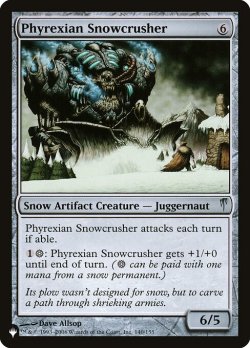 画像1: ファイレクシアの雪潰し/Phyrexian Snowcrusher (LST)