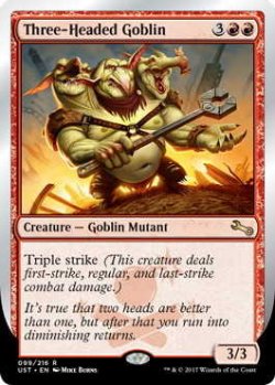 画像1: 三頭ゴブリン/Three-Headed Goblin (UST) 《FOIL》