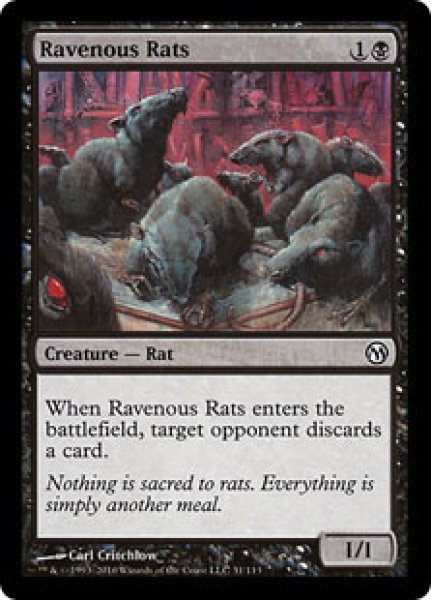 画像1: 貪欲なるネズミ/Ravenous Rats (Duels of the Planeswalkers) (1)