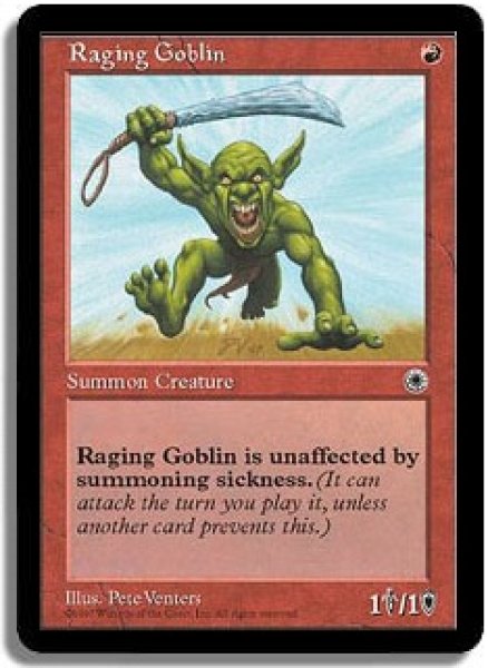 画像1: 怒り狂うゴブリン/Raging Goblin【フレーバー無し】(POR) (1)