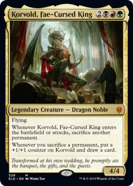 画像1: フェイに呪われた王、コルヴォルド/Korvold, Fae-Cursed King (ELD)【Brawl】 (1)