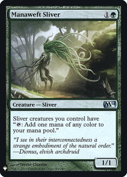 画像1: マナ編みスリヴァー/Manaweft Sliver (Mystery Booster)《Foil》 (1)