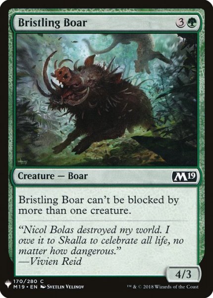 画像1: 逆毛の猪/Bristling Boar (Mystery Booster) (1)