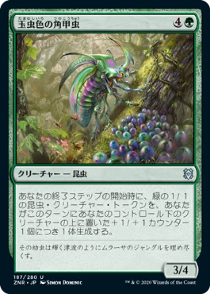 画像1: 玉虫色の角甲虫/Iridescent Hornbeetle (ZNR)《Foil》 (1)