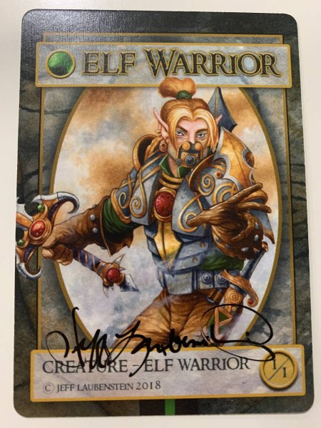 画像1: エルフ・戦士トークン/Elf Warrior Token 【Ver.2】 (Jeff Laubenstein)   サインド (1)