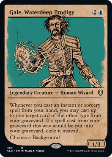 画像1: ウォーターディープの多芸多才、ゲイル/Gale, Waterdeep Prodigy (CLB)【ショーケース版】 (1)