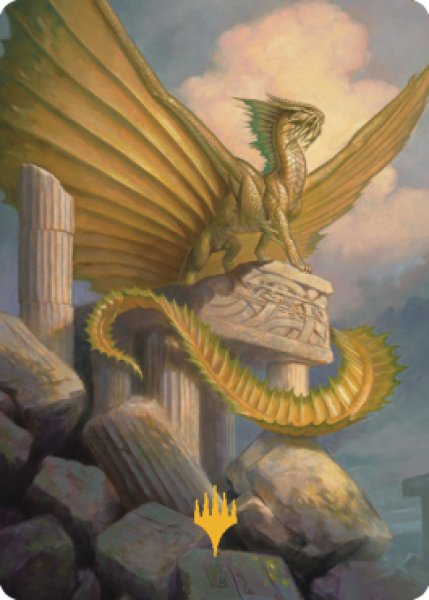 画像1: 【イラストコレクション：箔押し】 エインシャント・ゴールド・ドラゴン/Ancient Gold Dragon 【5/81】 (CLB) (1)