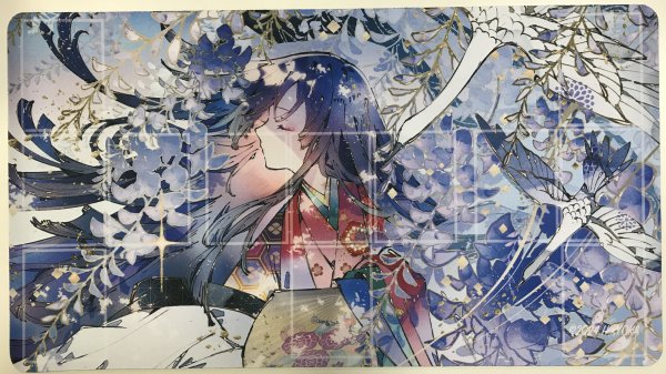 画像1: LUNLUNプレイマット：【匈歌ハトリ：Wisteria Ripples】  【送料込】 (1)