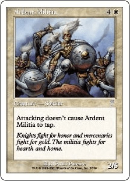 画像1: 献身的民兵団/Ardent Militia (7ED)《Foil》 (1)