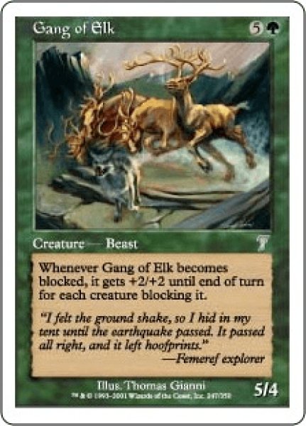 画像1: 大鹿の一団/Gang of Elk (7ED)《Foil》 (1)