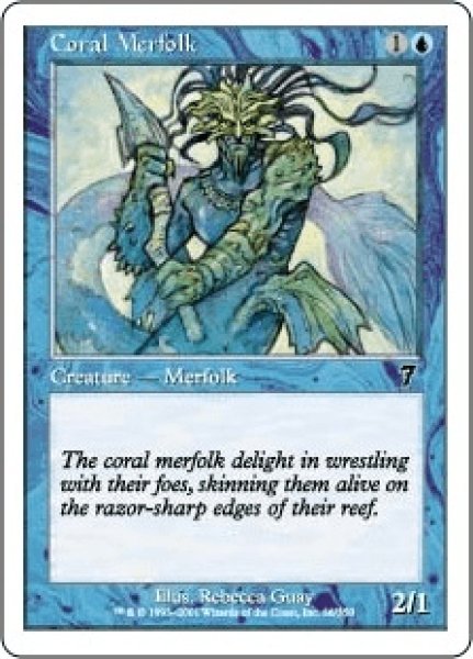 画像1: 珊瑚マーフォーク/Coral Merfolk (7ED)《Foil》 (1)