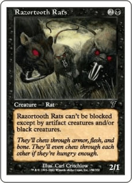 画像1: カミソリネズミ/Razortooth Rats (7ED)《Foil》 (1)