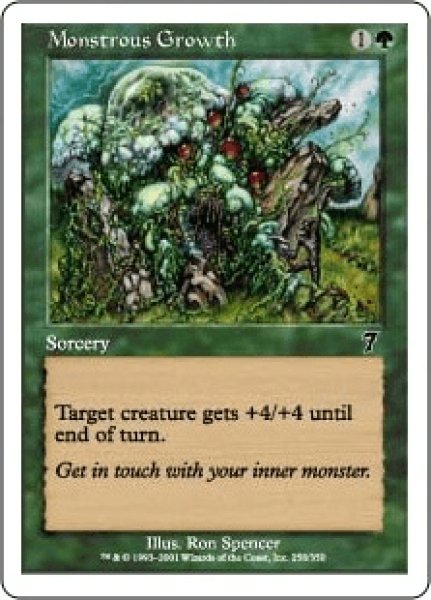 画像1: 超巨大化/Monstrous Growth (7ED)《Foil》 (1)