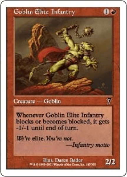 画像1: ゴブリン精鋭歩兵部隊/Goblin Elite Infantry (7ED)《Foil》 (1)