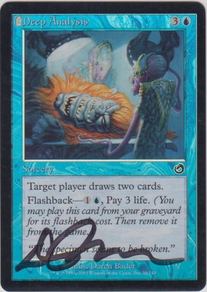 画像1: 綿密な分析/Deep Analysis (TOR)《Foil》【サインド】 (1)