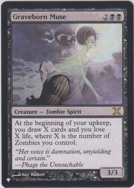 画像1: 墓生まれの詩神/Graveborn Muse (MB1・LST) (1)