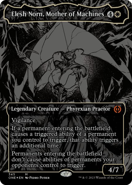 画像1: 機械の母、エリシュ・ノーン/Elesh Norn, Mother of Machines (ONE)【オイルスリック・フォイル版】 (1)