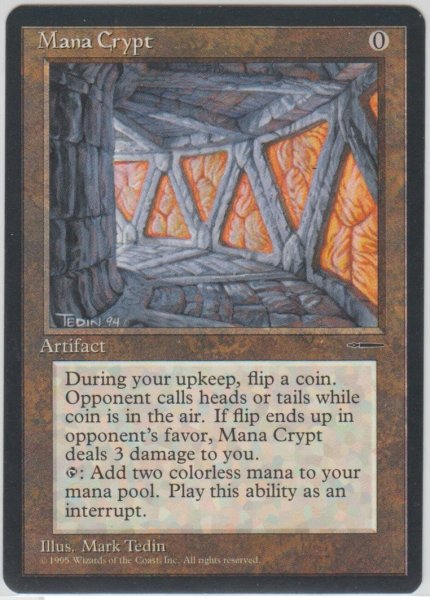 画像1: 魔力の墓所/Mana Crypt 【NM〜NM-】 (Book)【☆高額トレジャー☆】 (1)