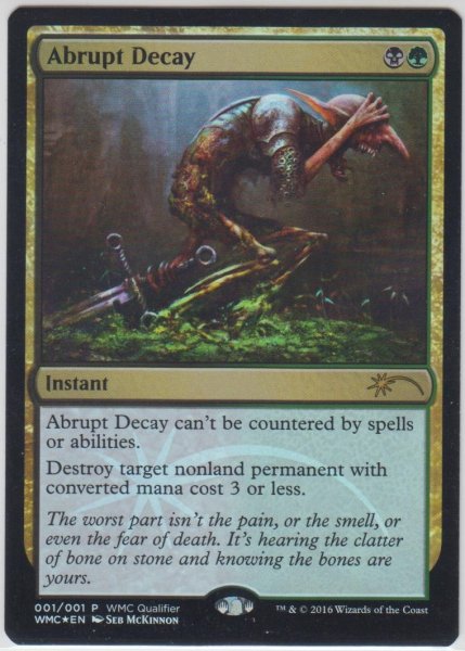 画像1: 突然の衰微/Abrupt Decay 【PLD】 B (WMCQ)【☆高額トレジャー☆】 (1)